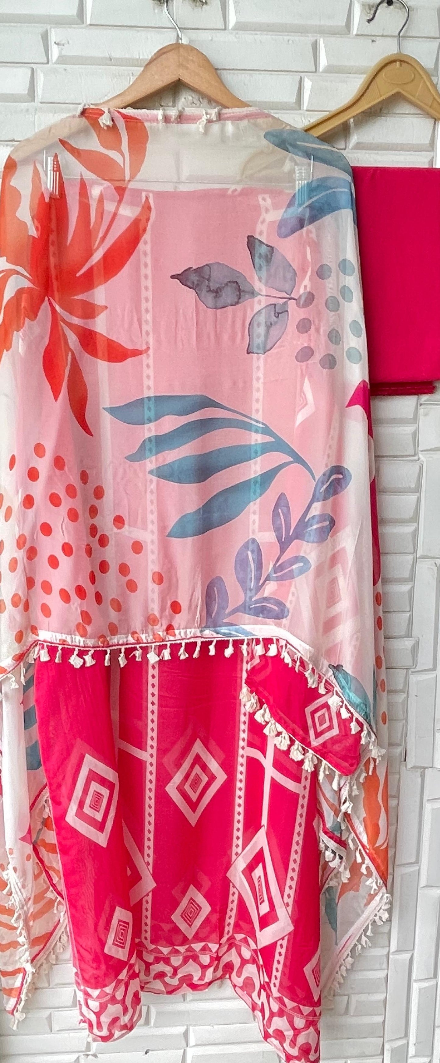 Organza semi stitched ladies suit Rc17483