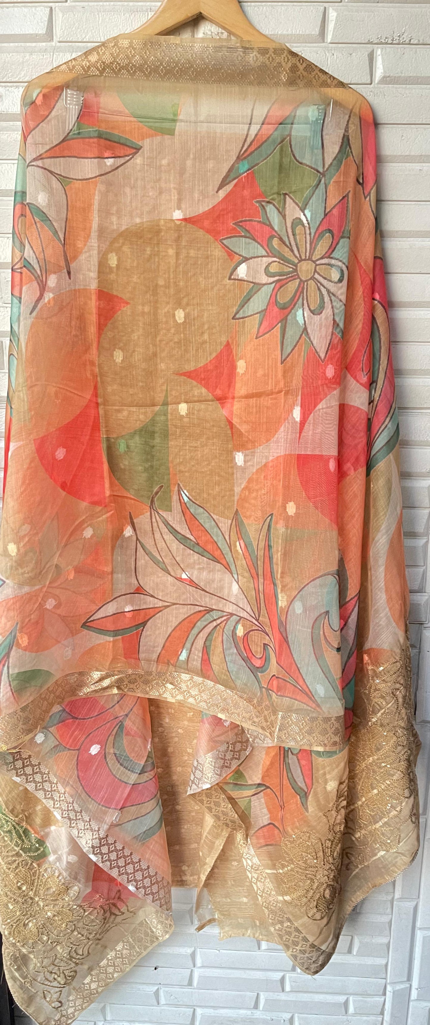 Linen chanderi unstitched ladies suit Rc17590 (a)