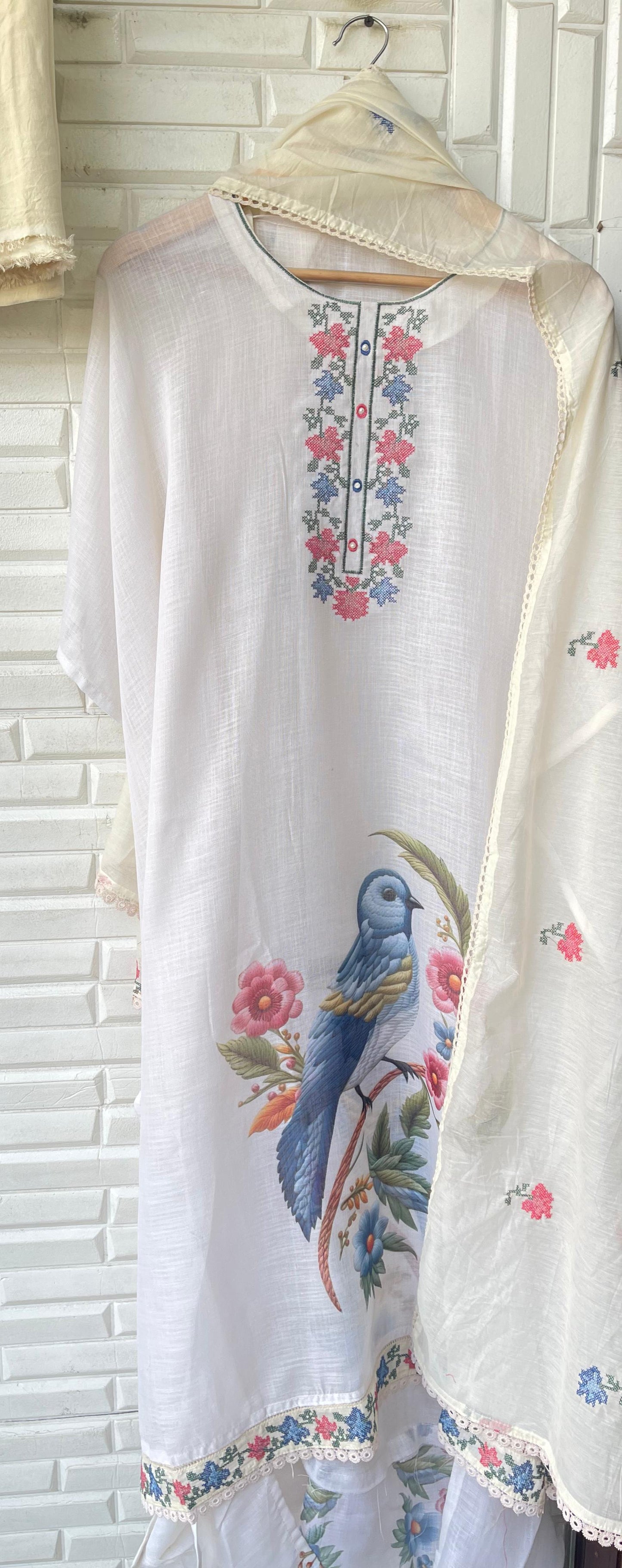 Linen unstitched ladies suit Rc16231