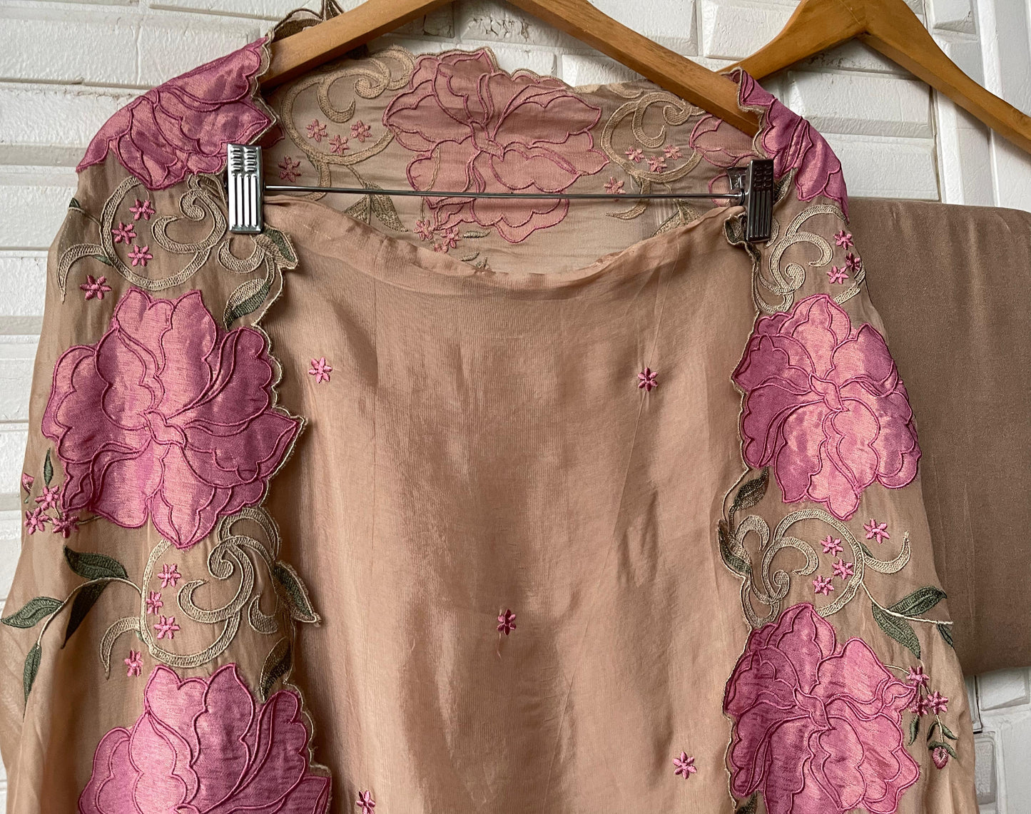 Glass organza unstitched ladies suit Rc17457 (b)