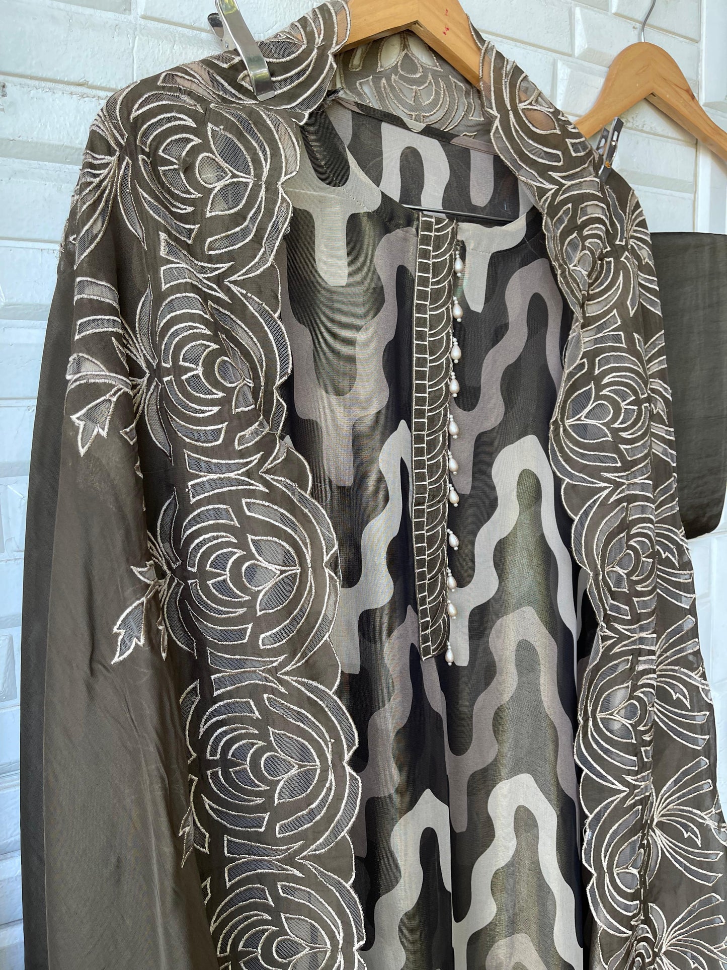 Shimmer silk unstitched ladies suit Rc17753