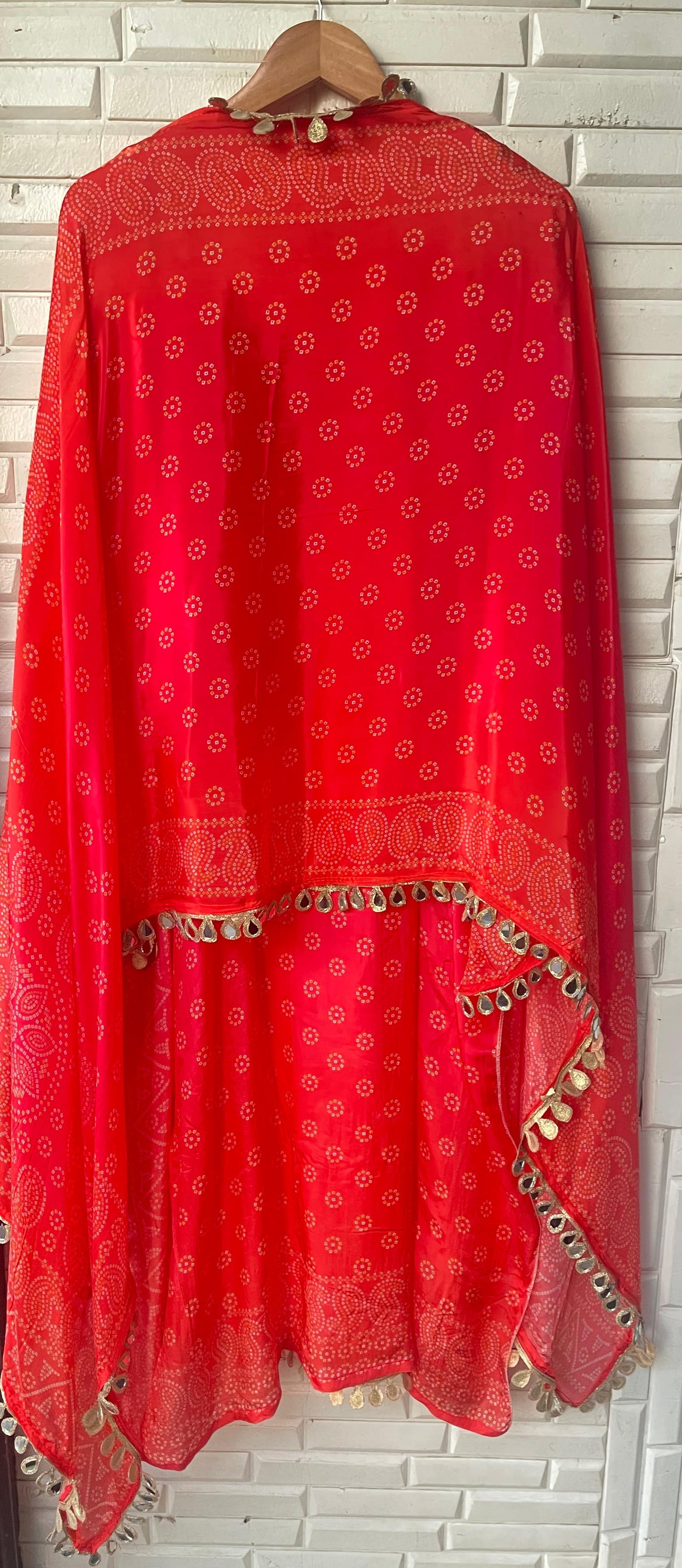 Satin crape unstitched ladies suit Rc17759