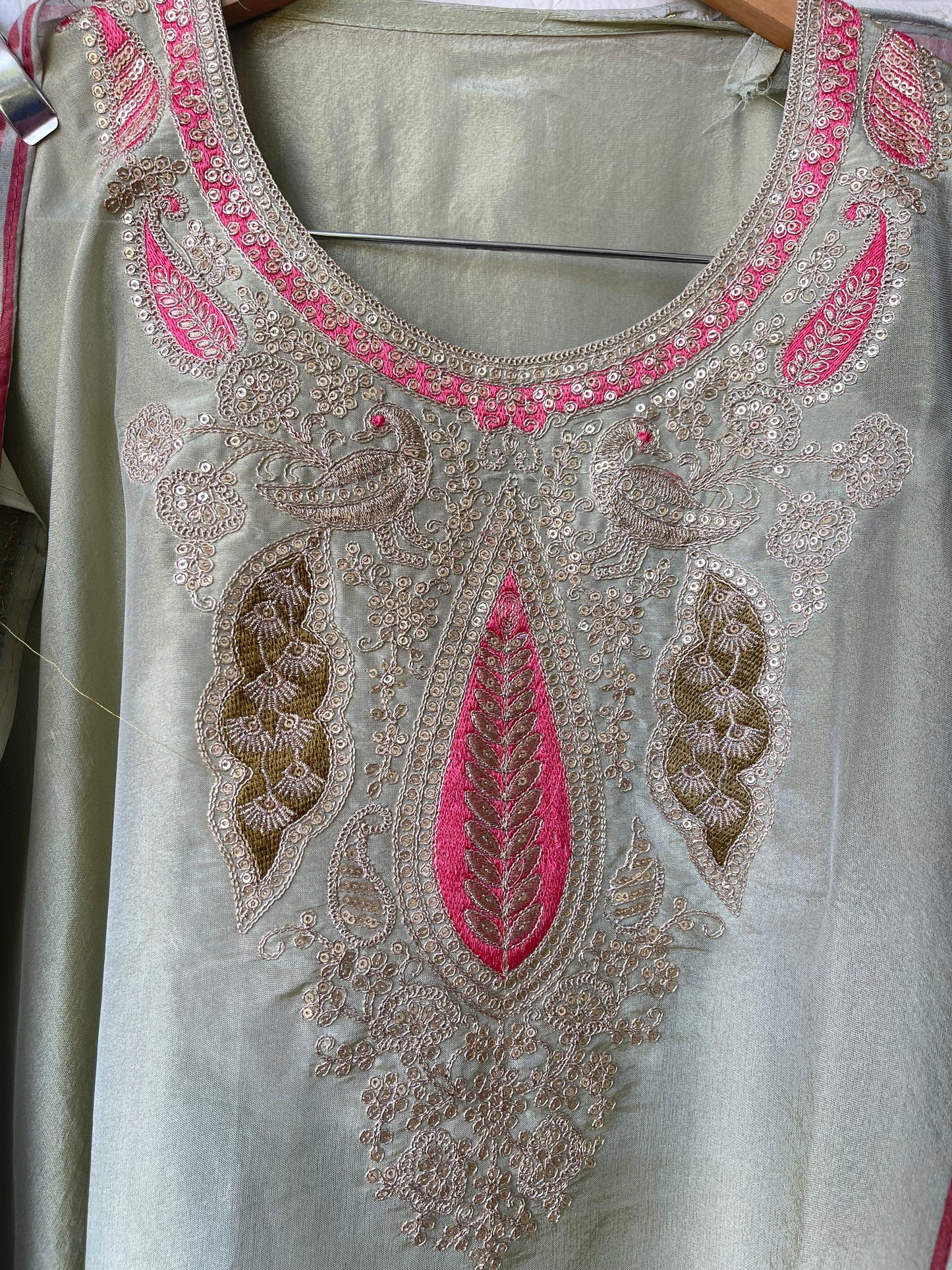 Shimmer silk unstitched ladies suit Rc17794