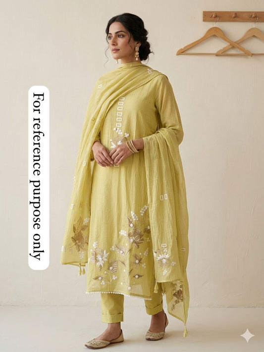Mul chanderi unstitched ladies suit Rc18711