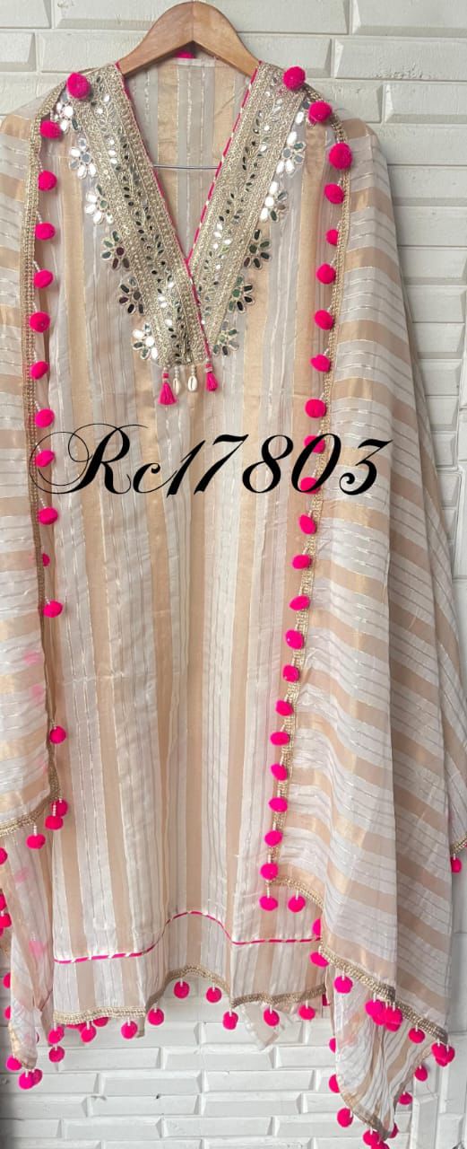 Banarasi shimmer silk unstitched ladies suit Rc17803