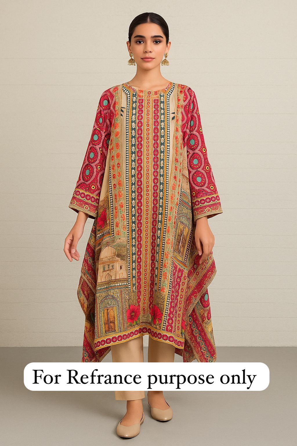 Crepe satin unstitched ladies suit Rc17696