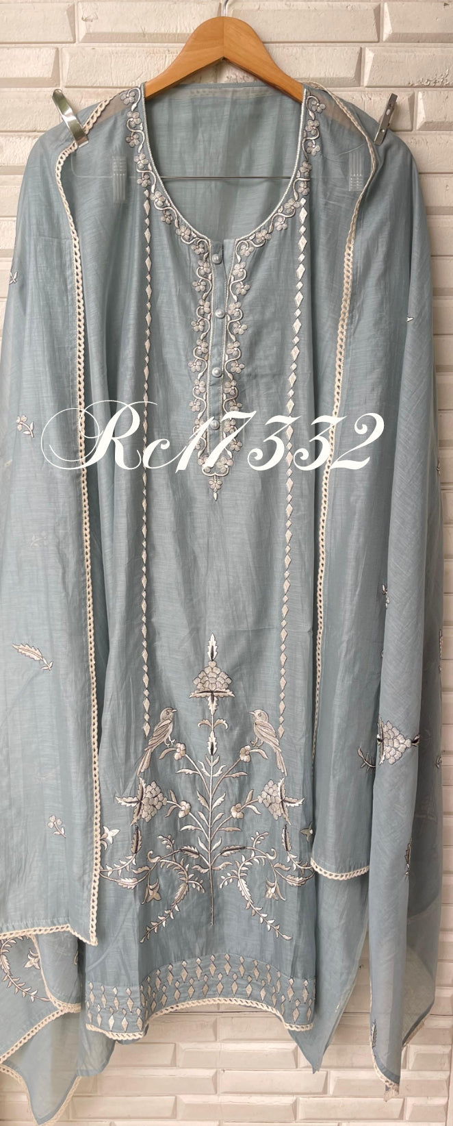 Mul chanderi unstitched ladies suit Rc17331