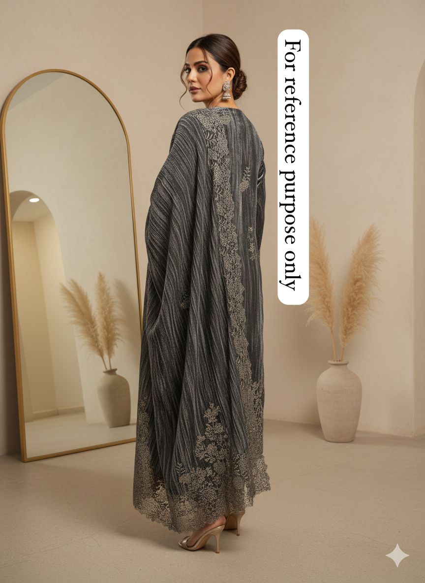 Micra crushed velvet unstitched ladies suit Rc18295 (a)