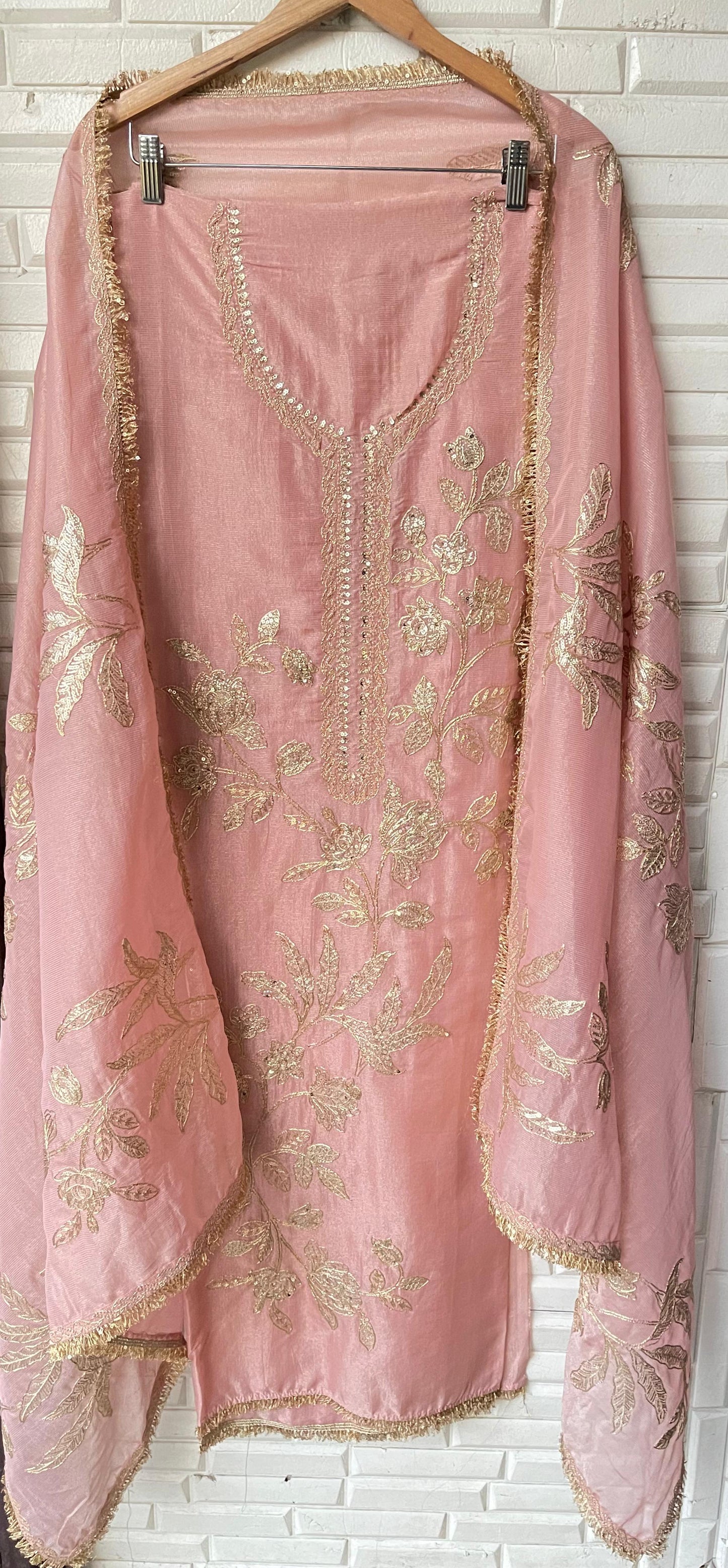 Weaving shimmer silk unstitched ladies suit Rc17689(b)