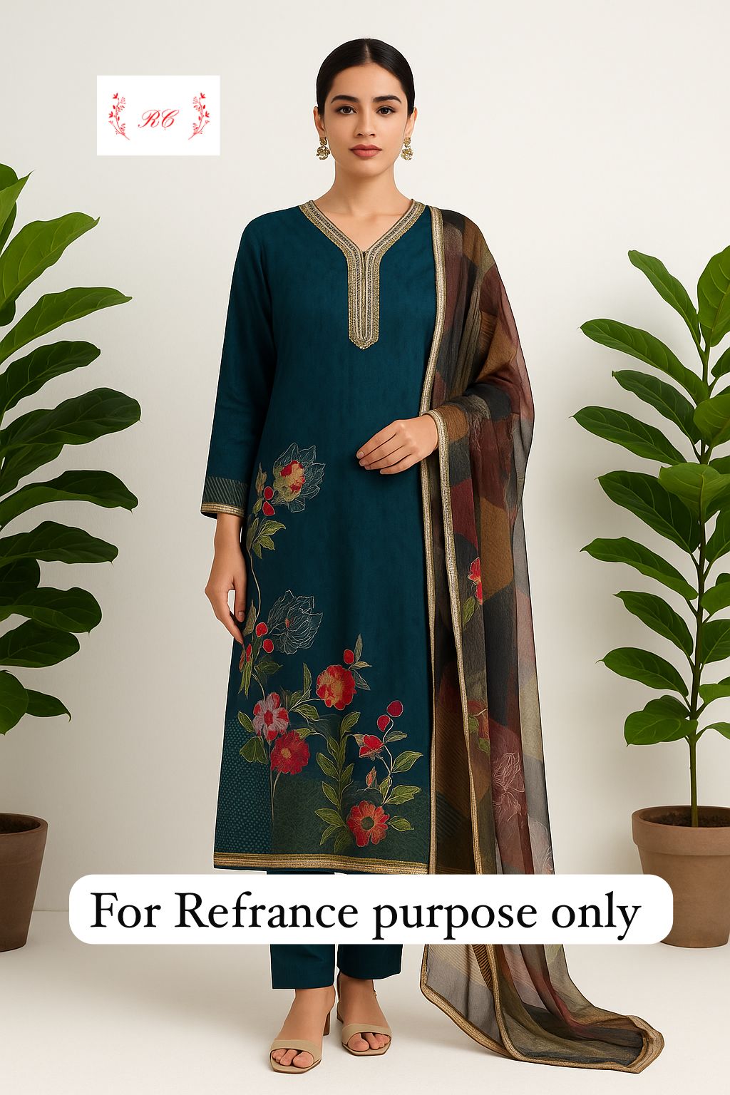 Burberry unstitched ladies suit Rc17619 (a)