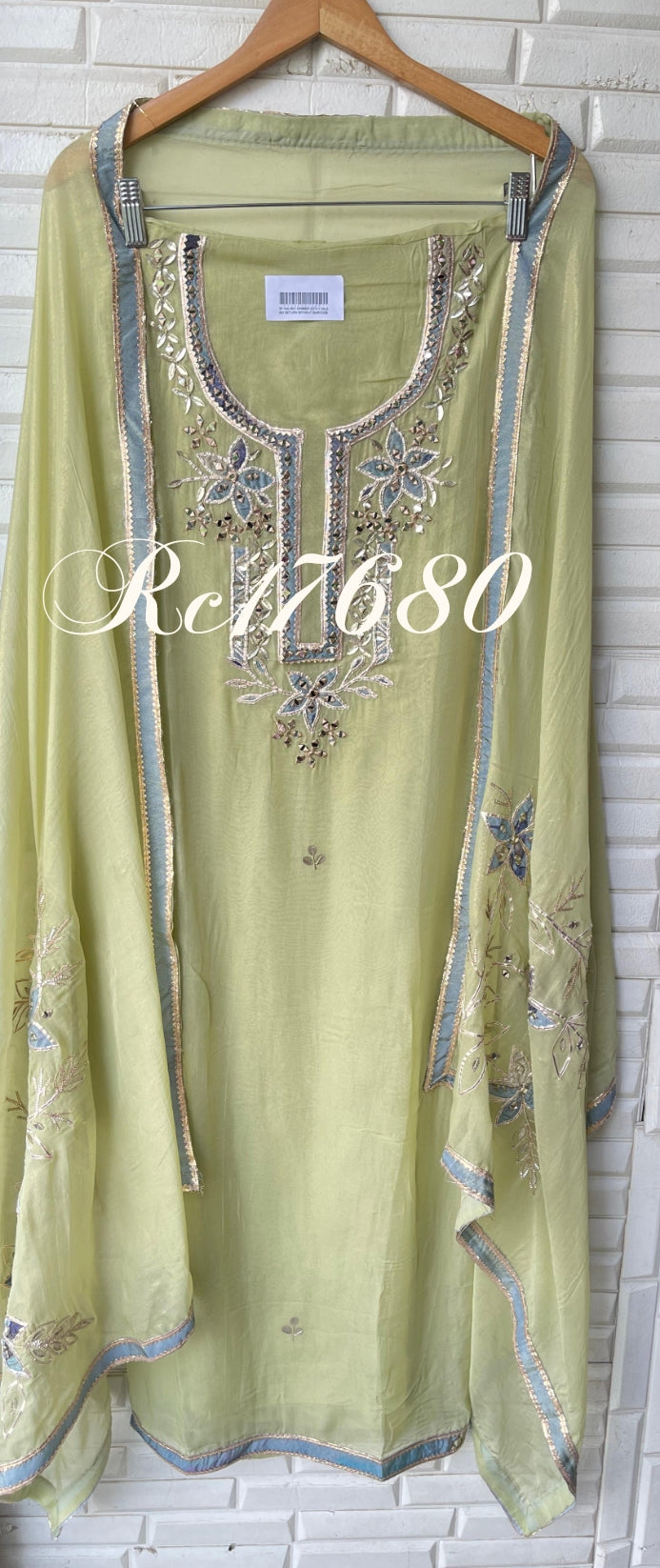 Shimmer organza unstitched ladies suit Rc17680
