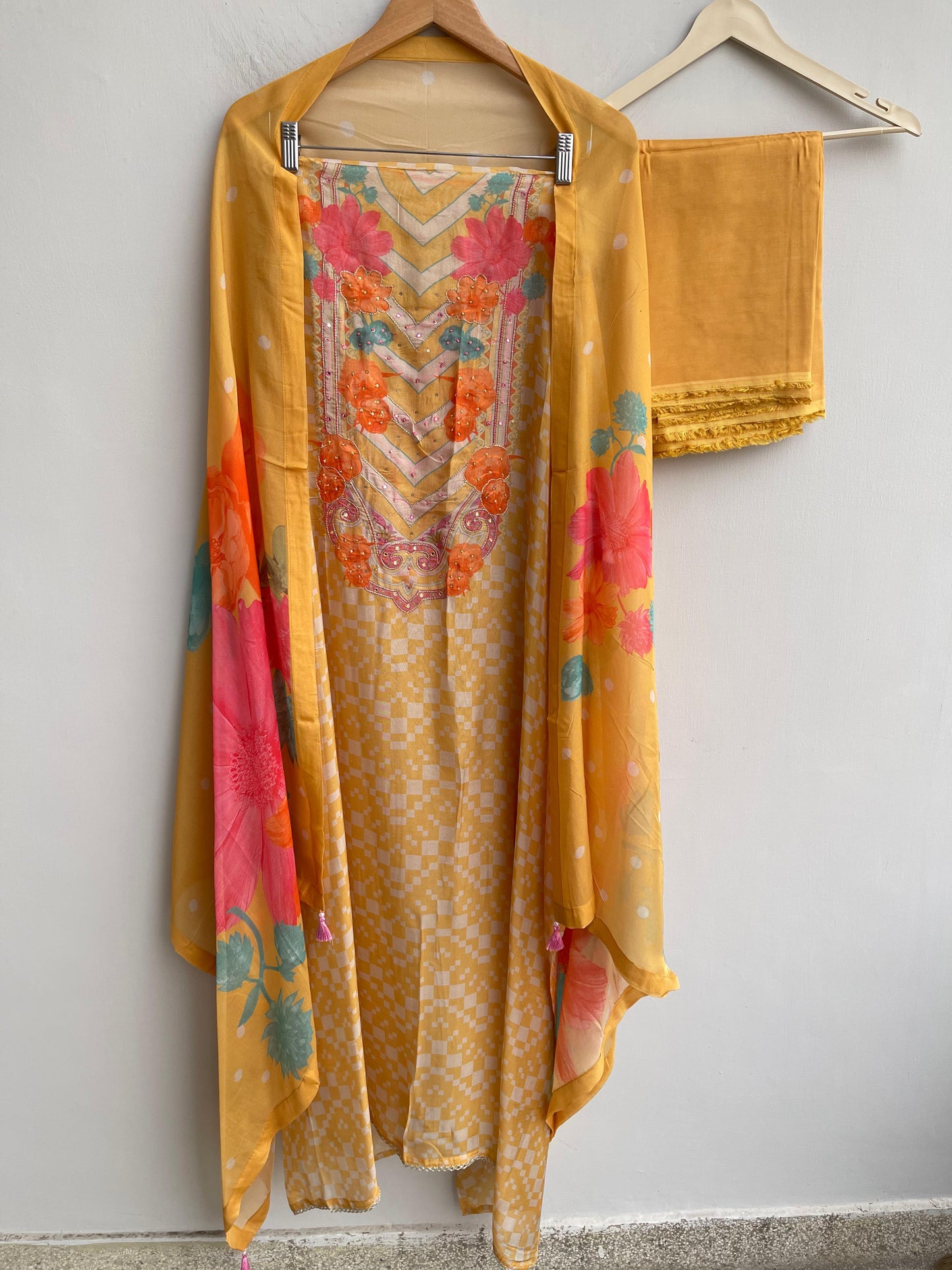 Organza unstitched ladies suit Rc18568