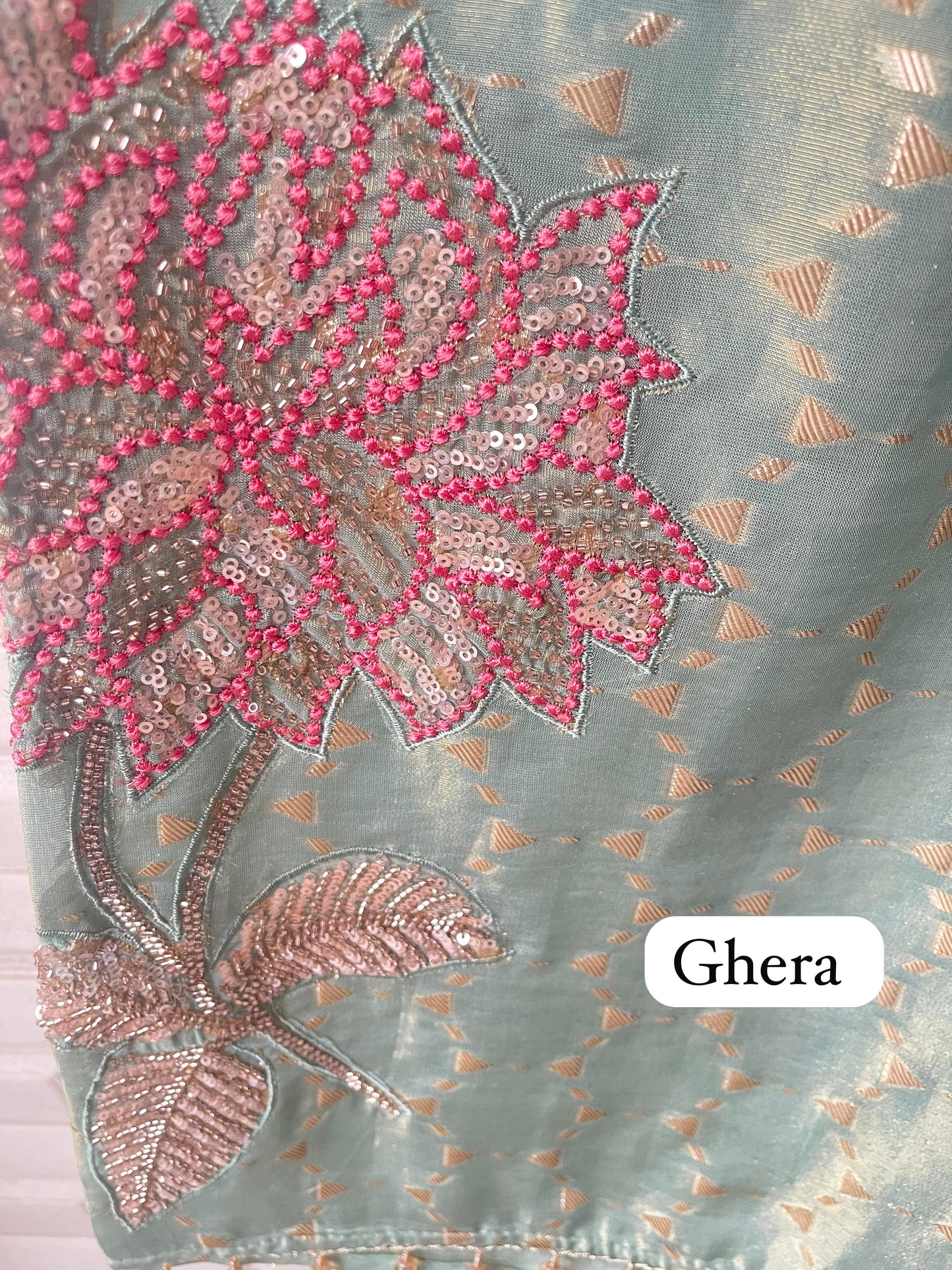 Banarasi shimmer silk unstitched ladies suit Rc17761 (c)