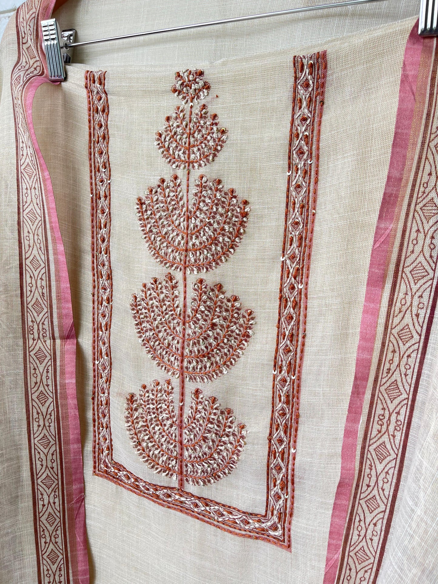 Linen unstitched ladies suit Rc17331