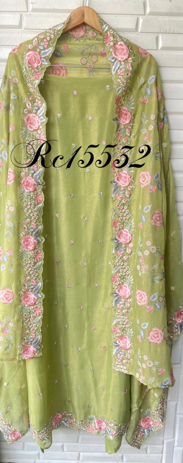 Shimmer organza unstitched ladies suit Rc15332