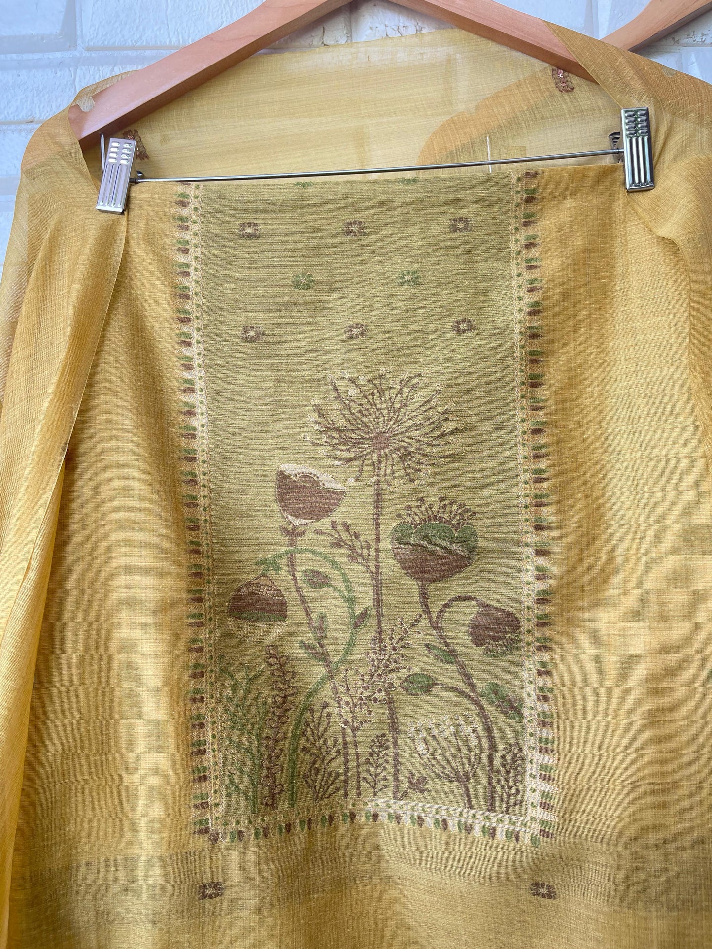Cotton linen unstitched ladies suit Rc17510