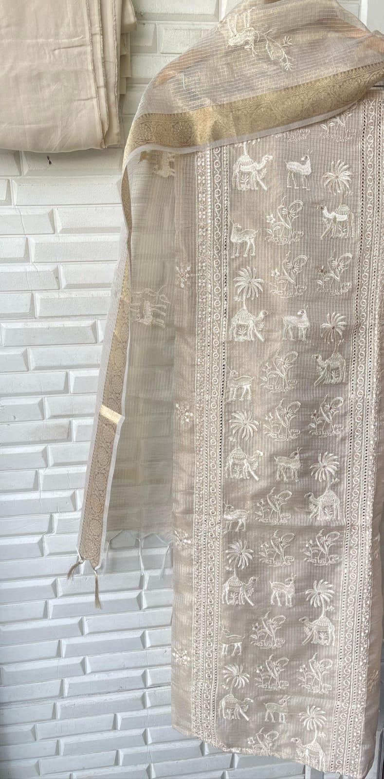 Kora Shimmer Unstitched Ladies Suit Rc 16906