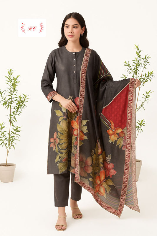 Muslin unstitched ladies suit Rc17447