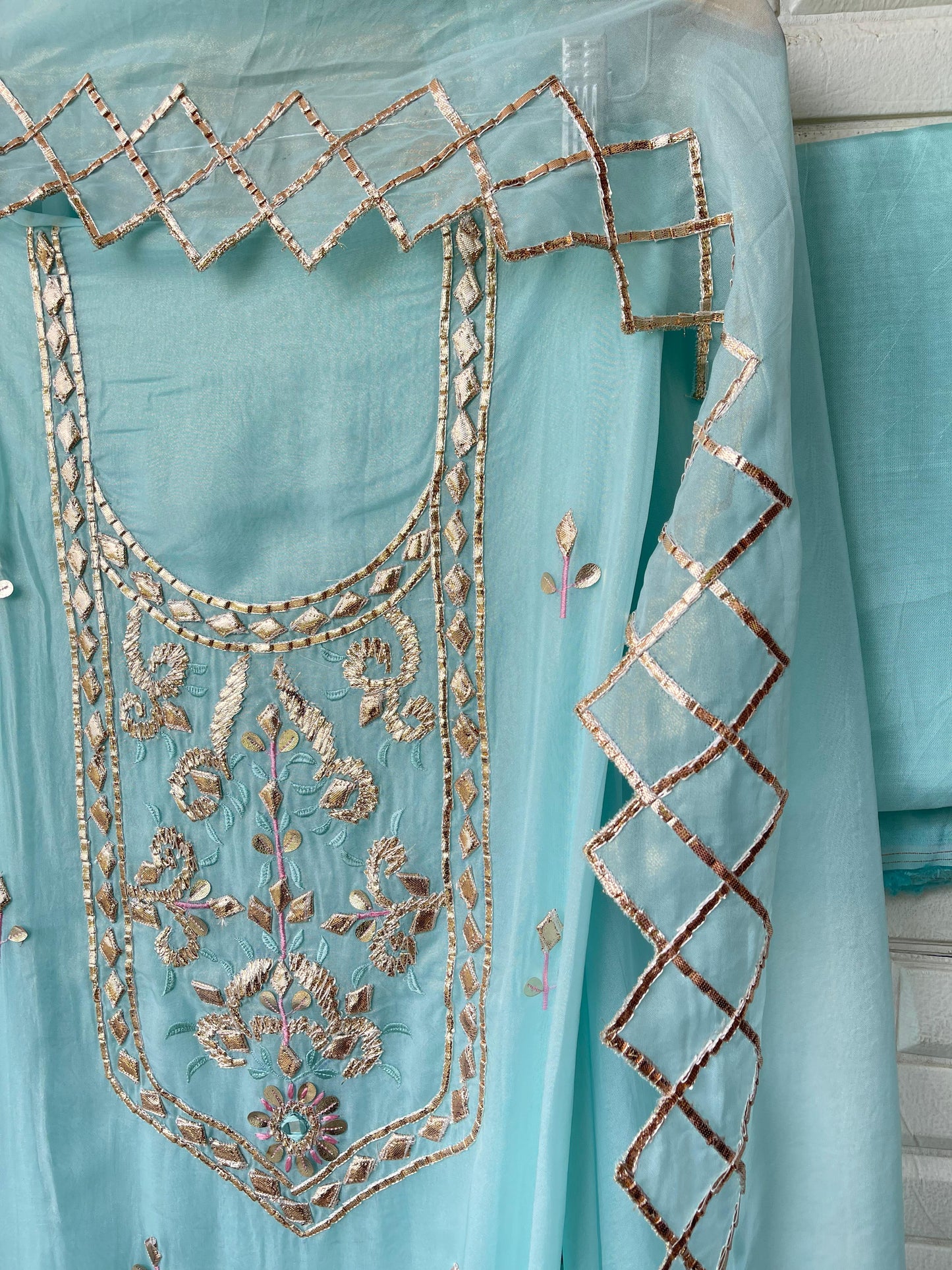 Glass organza unstitched ladies suit Rc17595 (a)