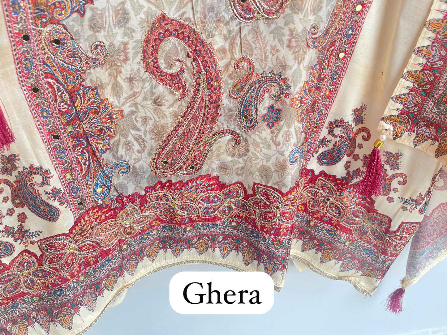 Muslin silk unstitched ladies suit Rc17944