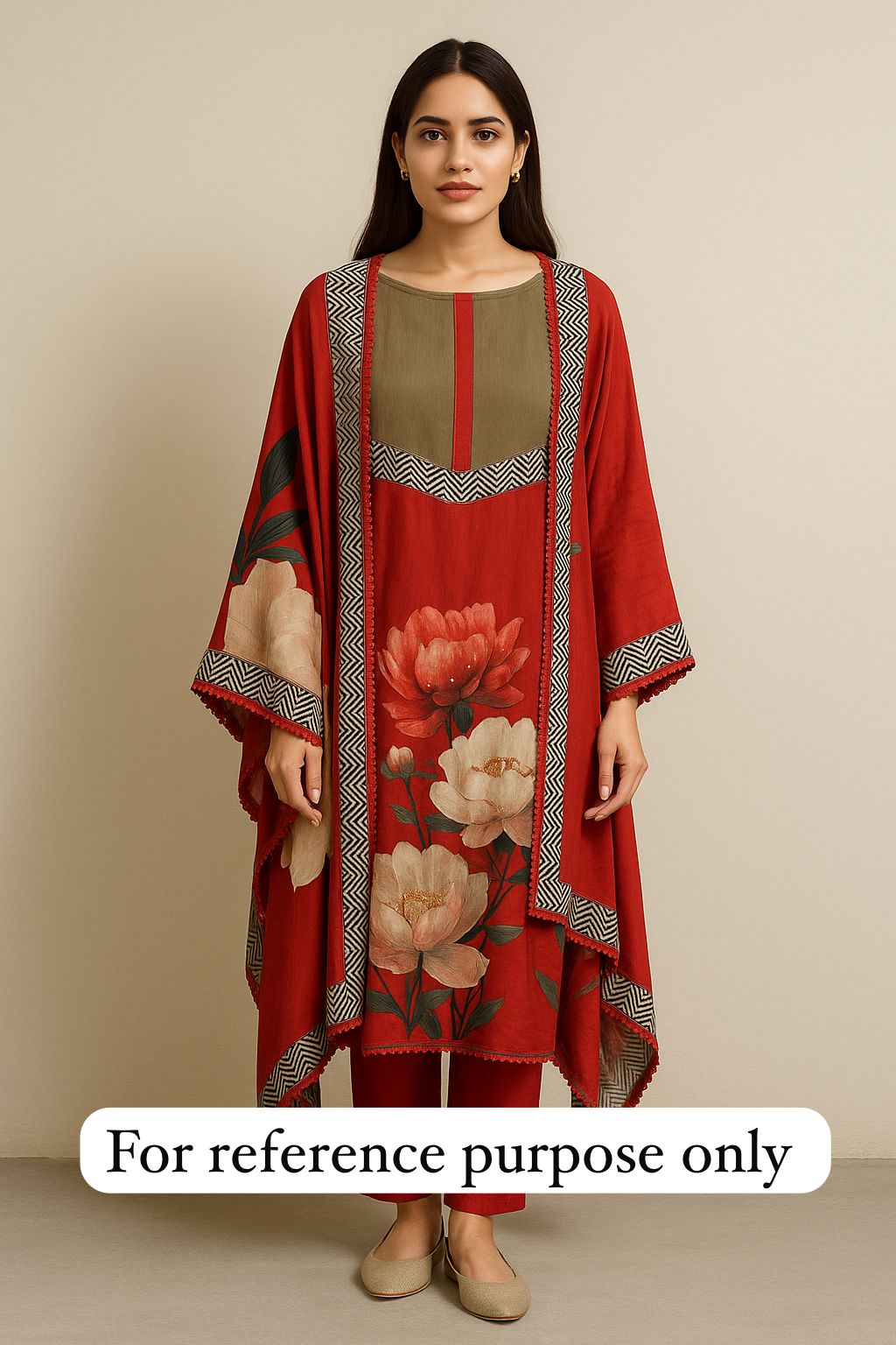 Crape satin unstitched ladies suit Rc17830 (a)