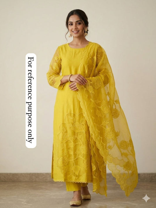 Chanderi silk unstitched ladies suit Rc18531 (c)