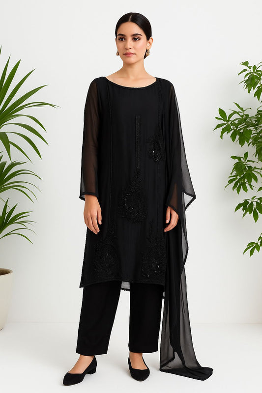 Crepe Silk unstitched ladies suit Rc17556