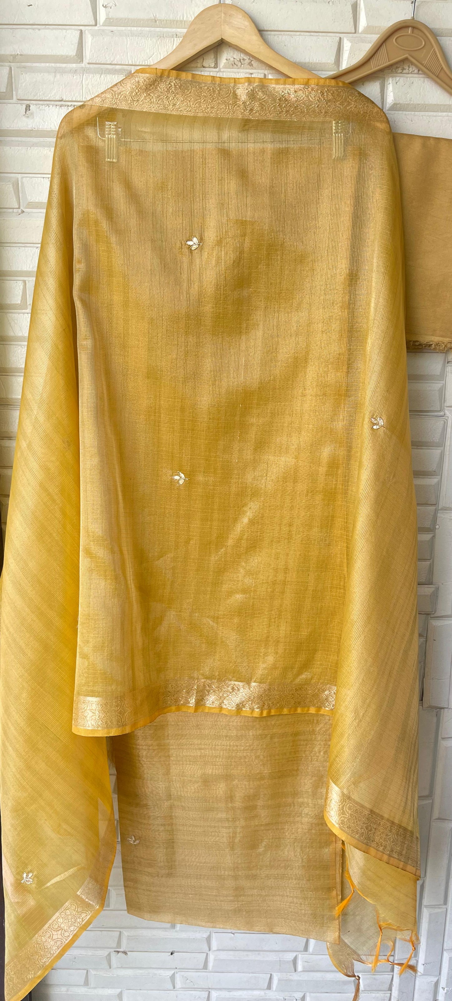 Shimmer linen silk unstitched ladies suit Rc17802 (a)