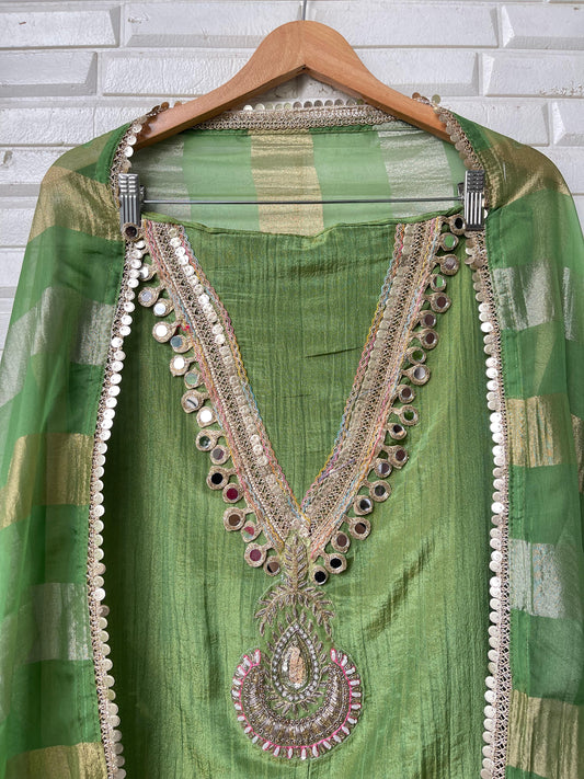 Crushed tissue unstitched ladies suit Rc17604 (a)