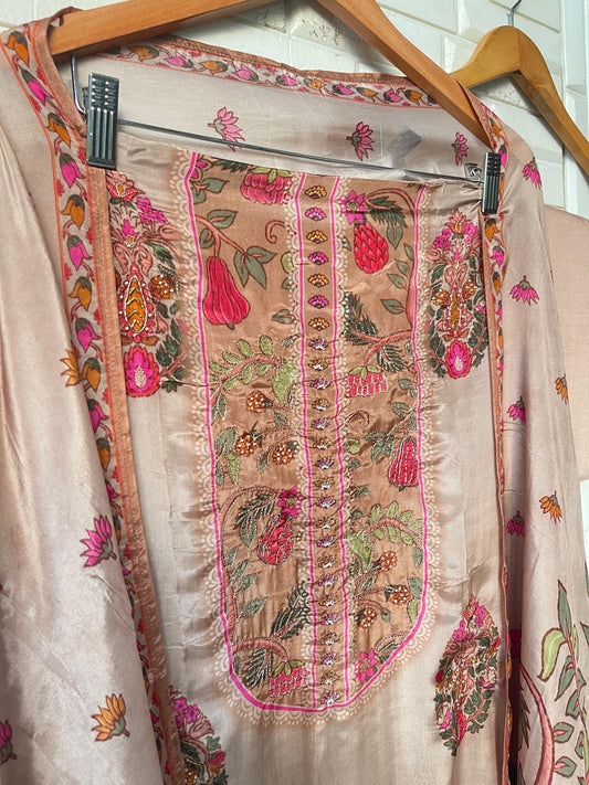 Paper silk unstitched ladies suit Rc17693