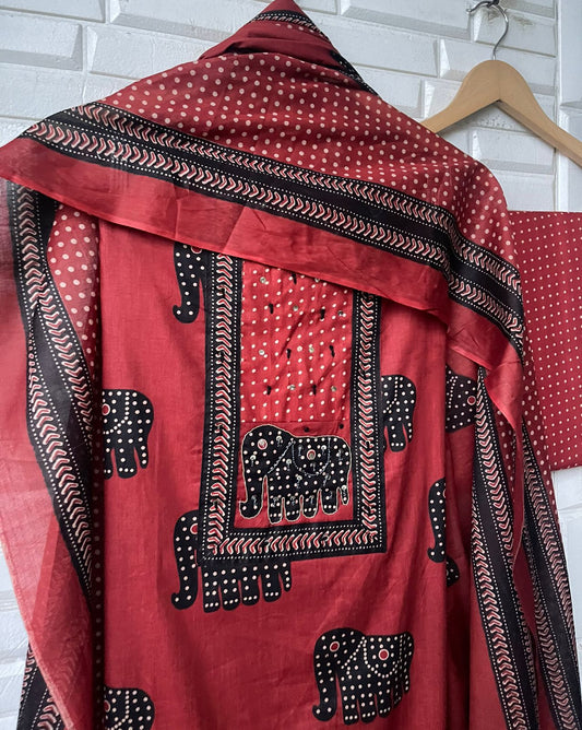 Cotton printed unstitched ladies suit Rc17618 (b)