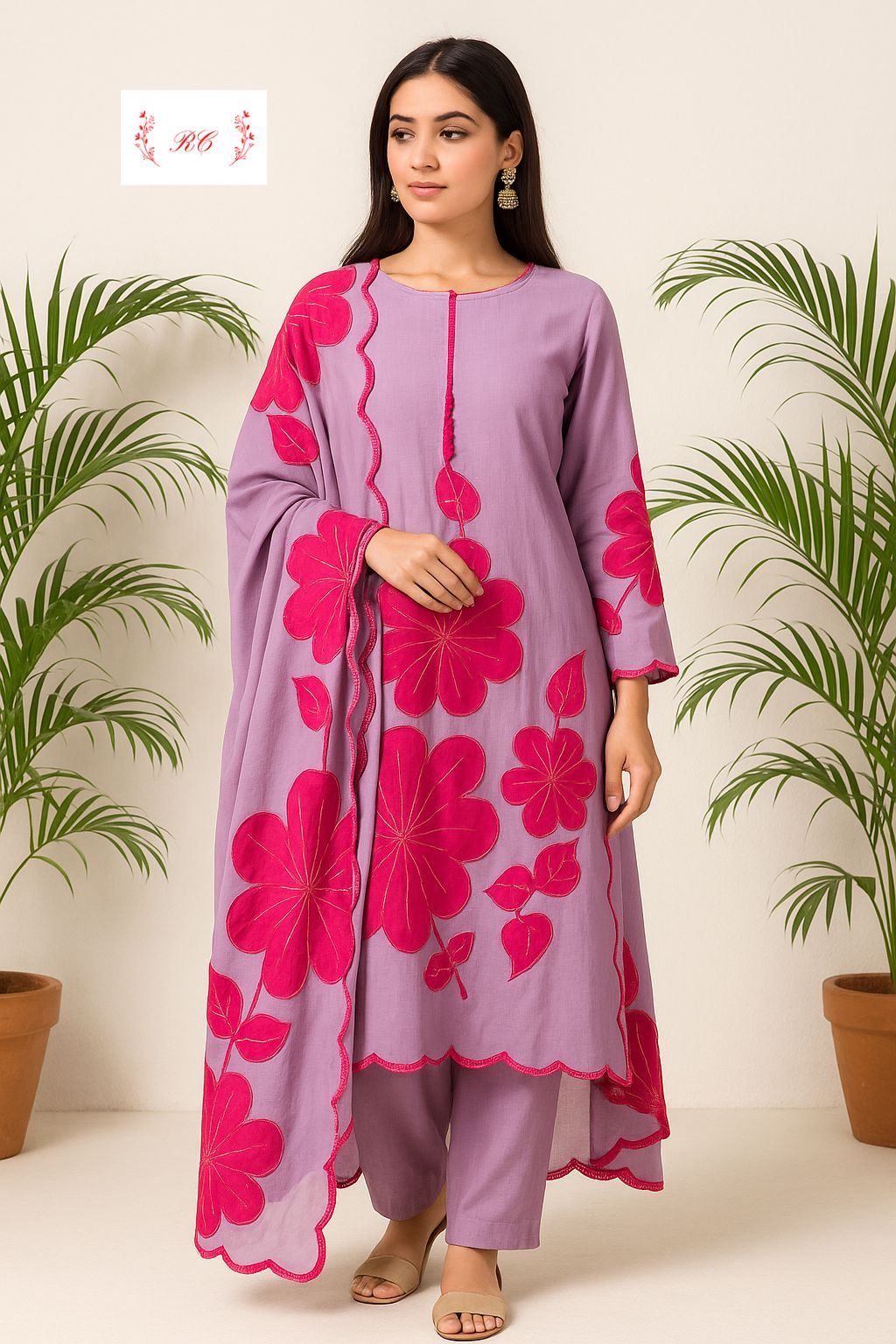 Mul chanderi unstitched ladies suit Rc17506 (a)