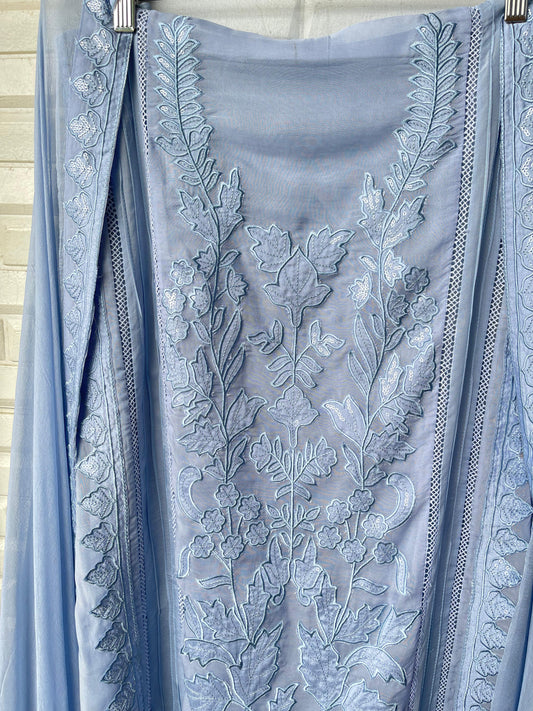 Organza unstitched ladies suit Rc17280