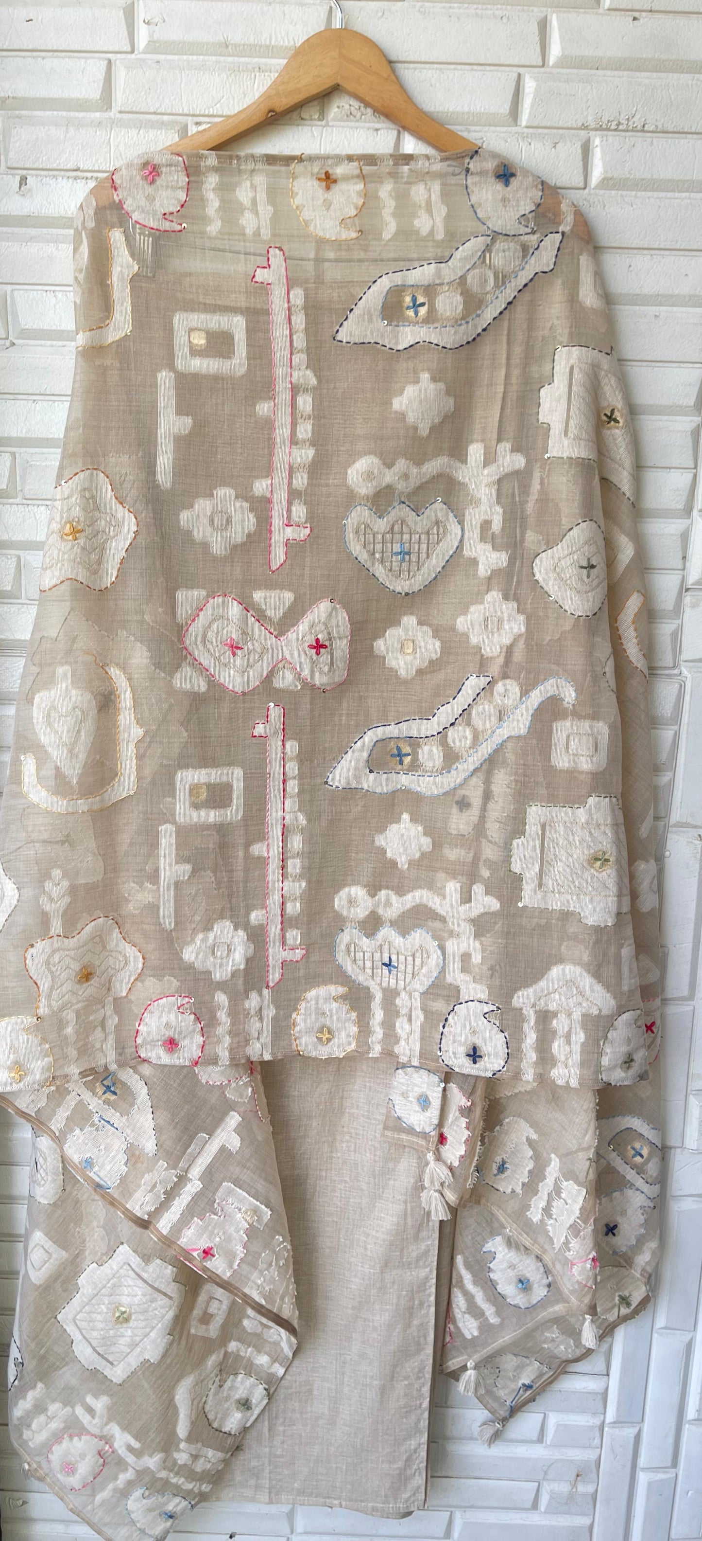 Linen fabric unstitched ladies suit Rc17813