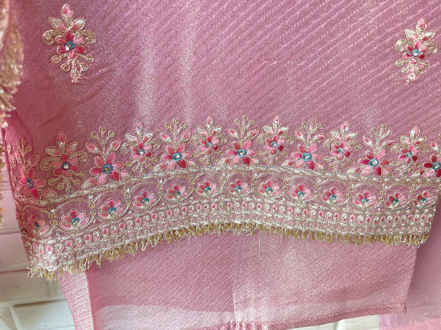 Pure banarasi shimmer silk unstitched ladies suit Rc17853 (c)