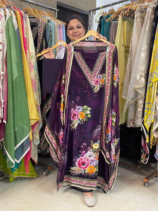 Glass organza unstitched ladies suit Rc17452 (a)