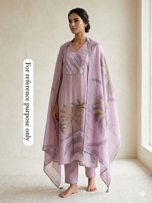 Linen Printed Unstitched Ladies Suit RC-18872 – view 2