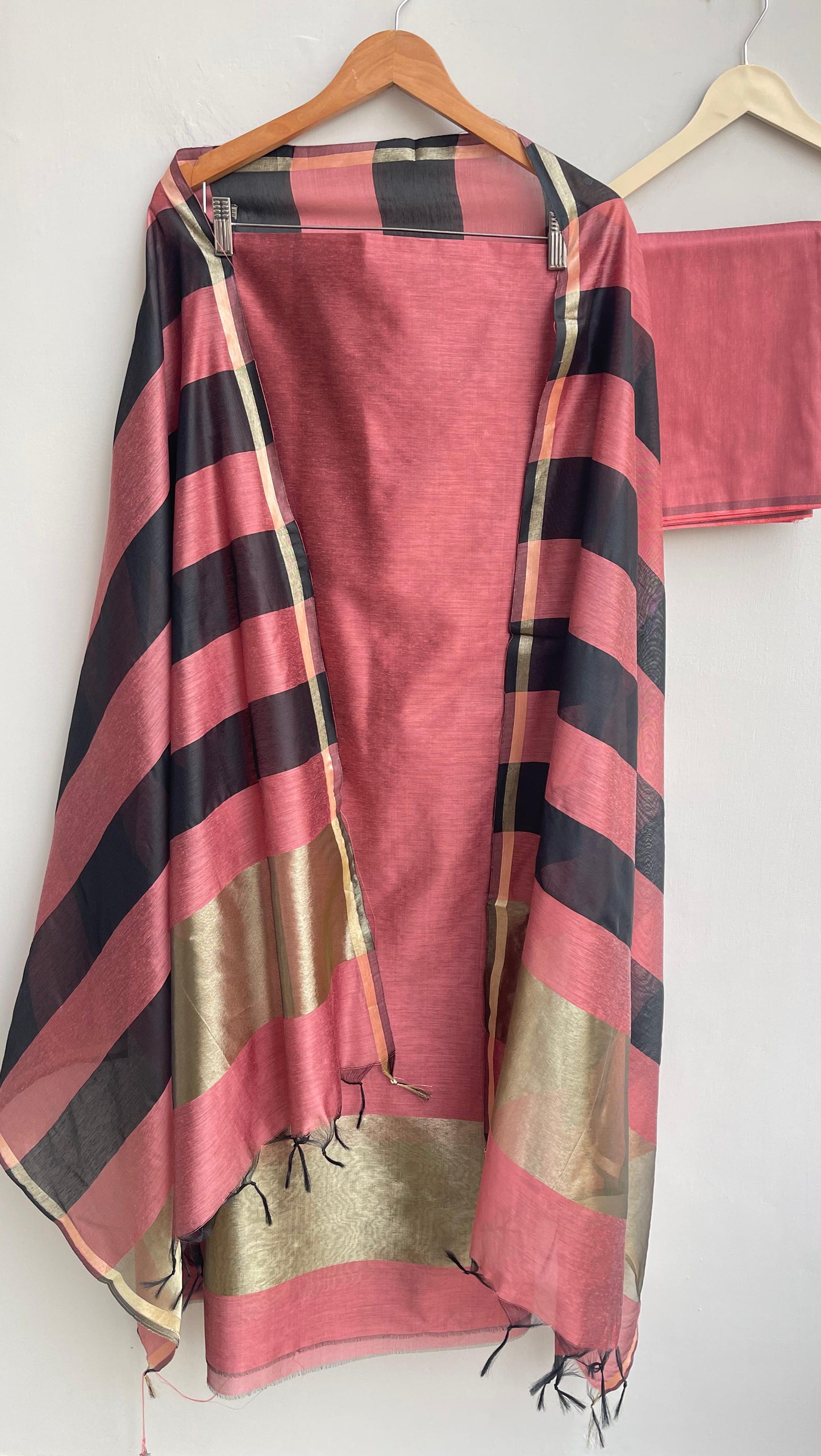 Chanderi silk unstitched ladies suit Rc17994 (e)