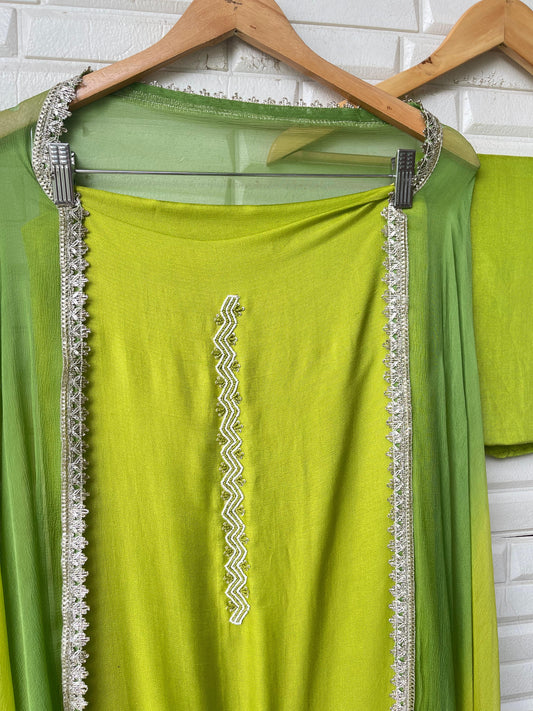 Burberry shimmer linen unstitched ladies suit Rc17523 (a)