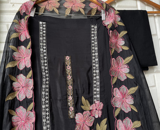 Glass organza unstitched ladies suit Rc17491 (a)