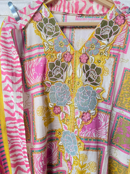 Cotton unstitched ladies suit Rc17532