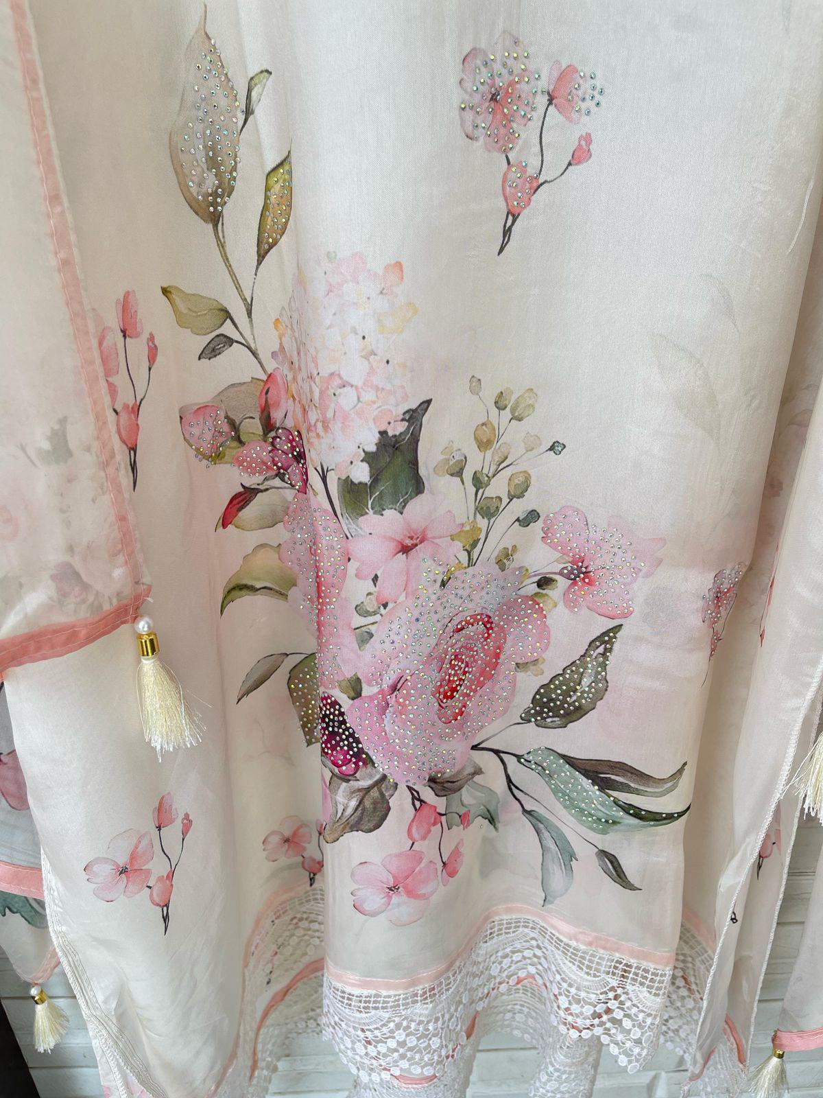 Muslin Silk Unstitched Ladies Suit Rc 16649