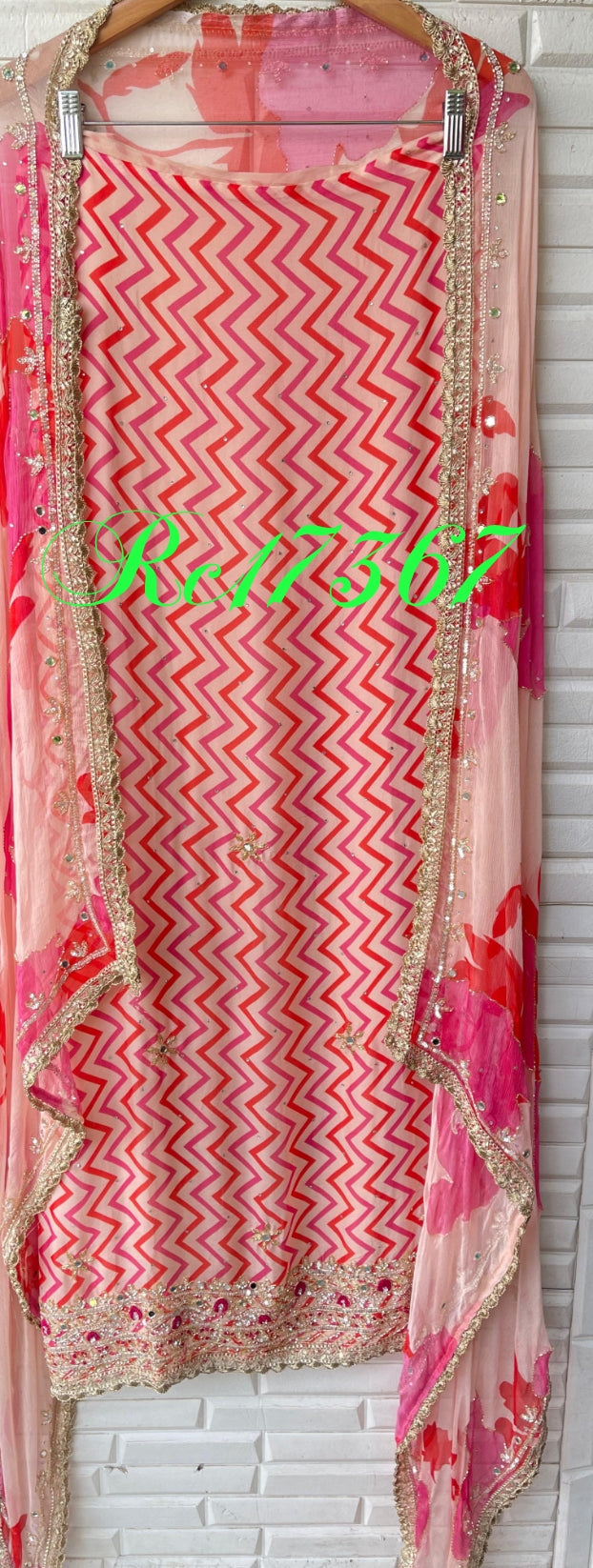 Organza unstitched ladies suit Rc17367