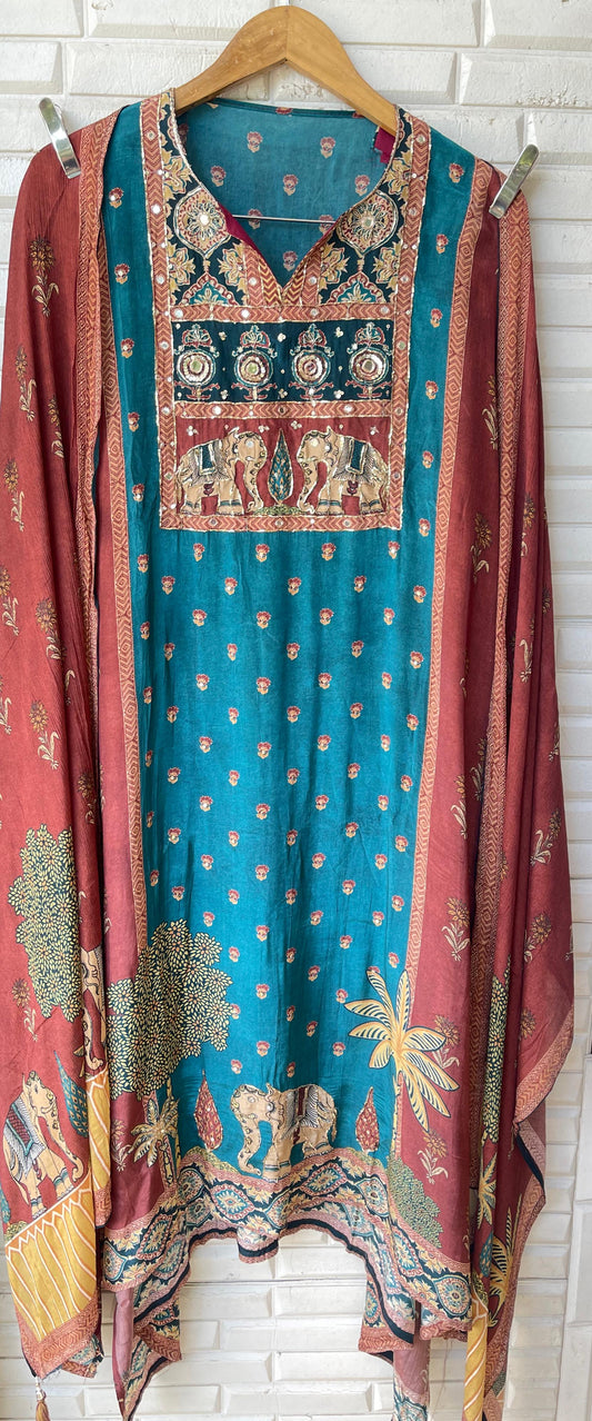 Satin Crape Unstitched Ladies Suit RC-17855 – view 2