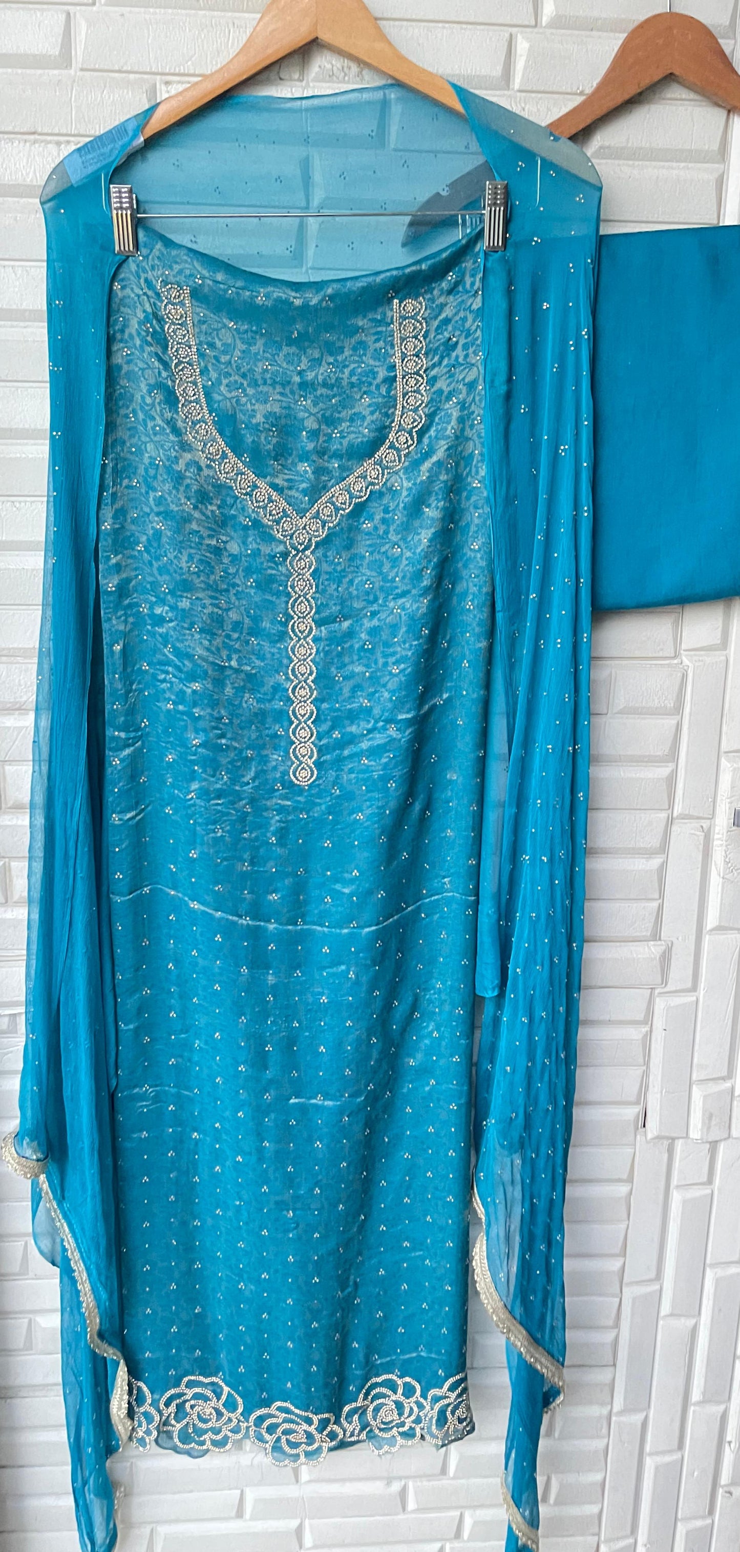 Organza unstitched ladies suit  Rc17371 (a)