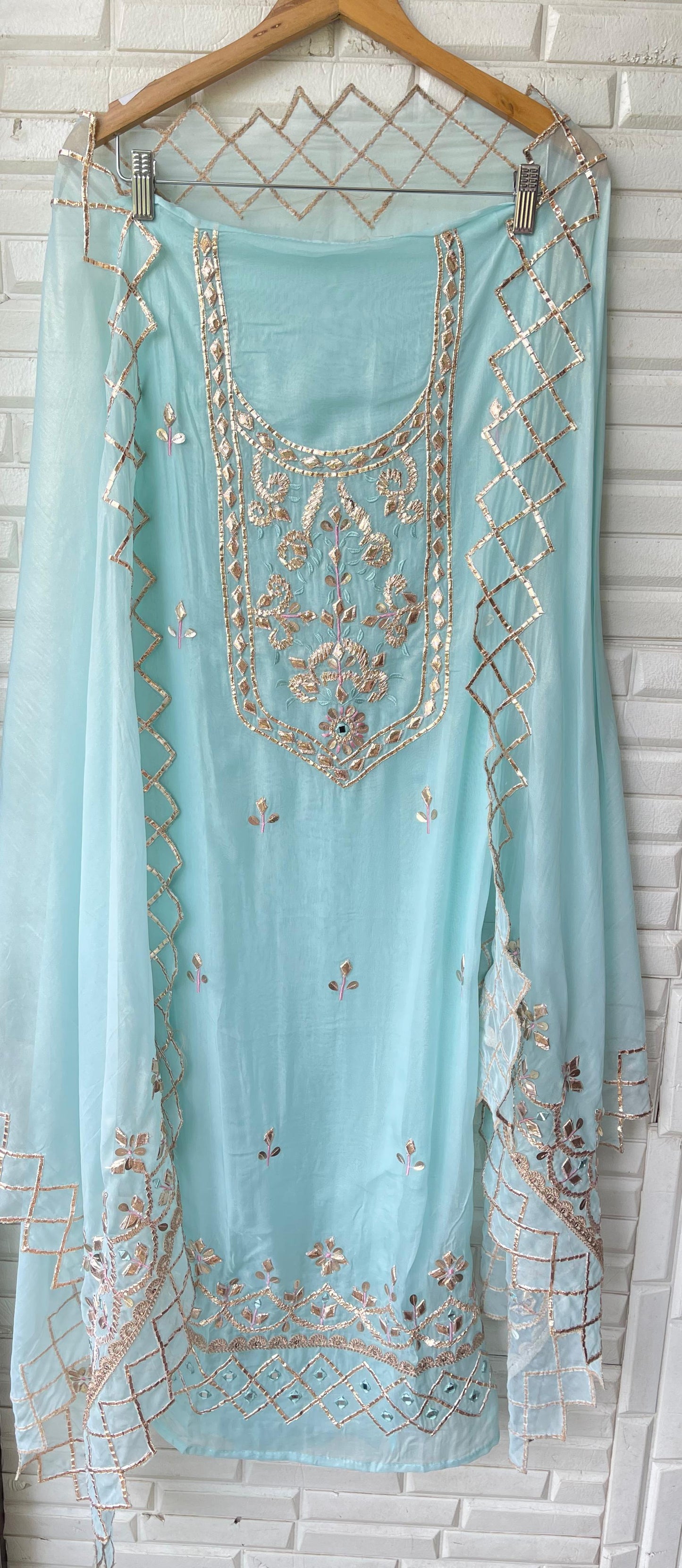 Glass organza unstitched ladies suit Rc17595 (a)