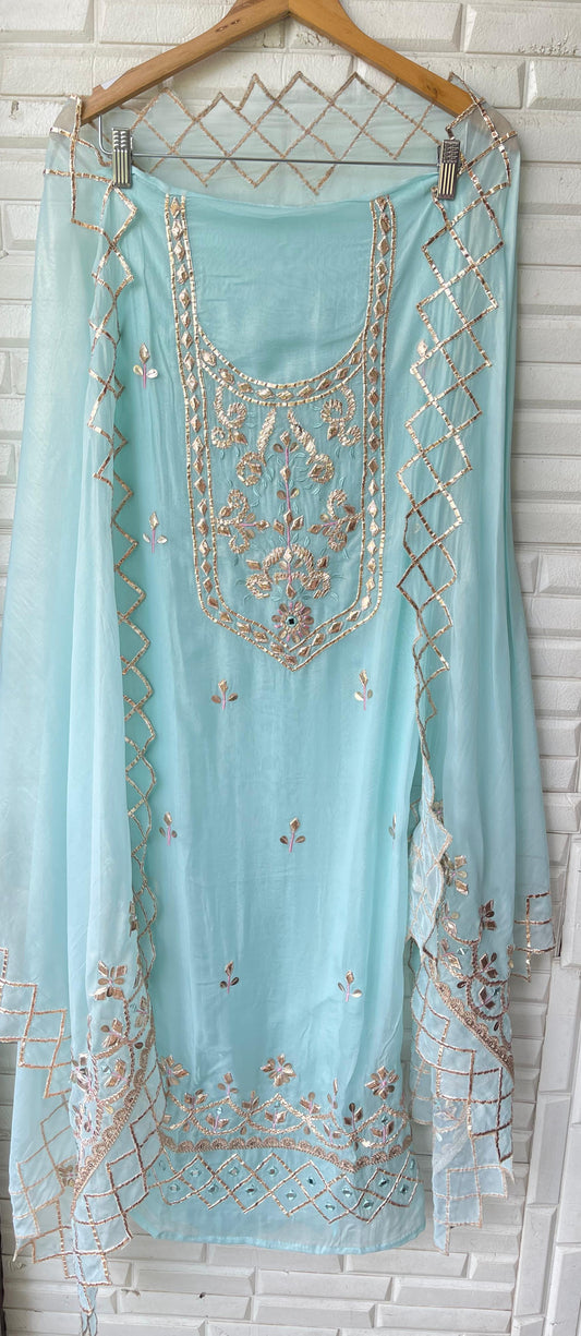 Glass organza unstitched ladies suit Rc17595 (a)