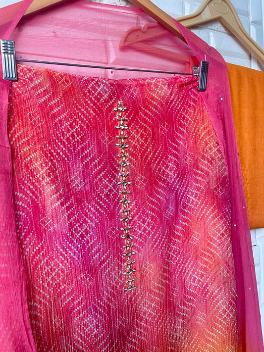 Tissue shimmer silk unstitched ladies suit Rc17736 (a)