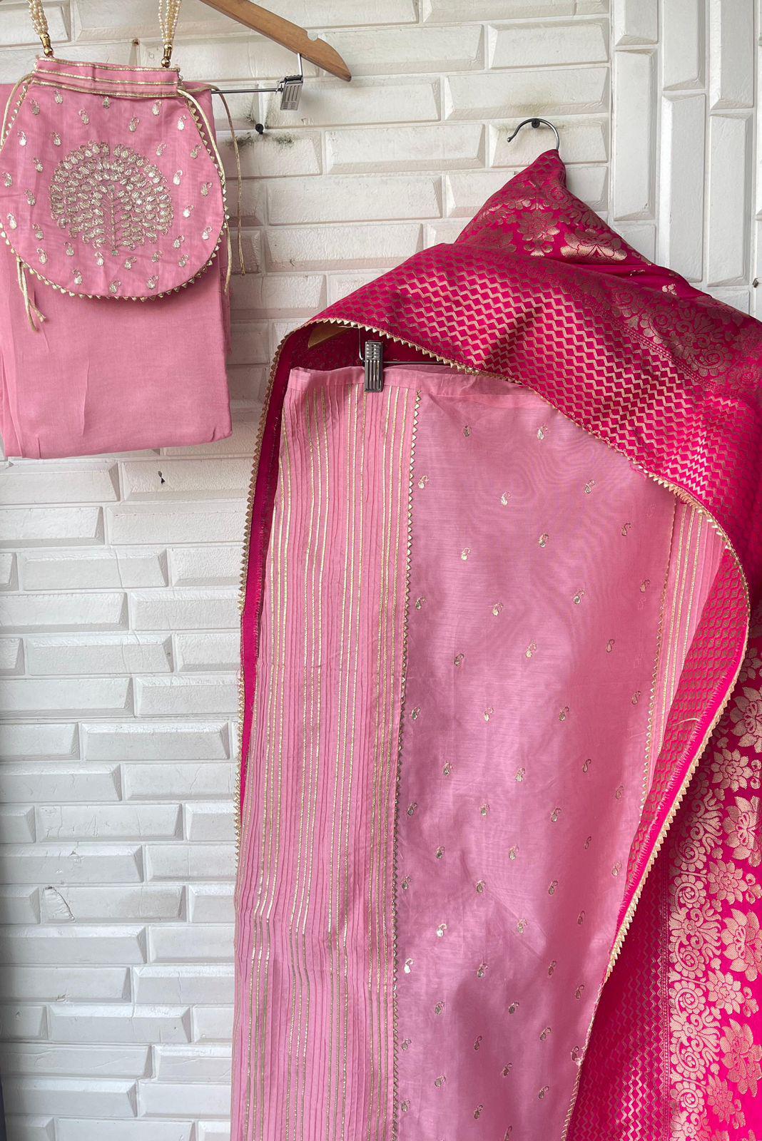 Silk unstitched ladies suit Rc15950