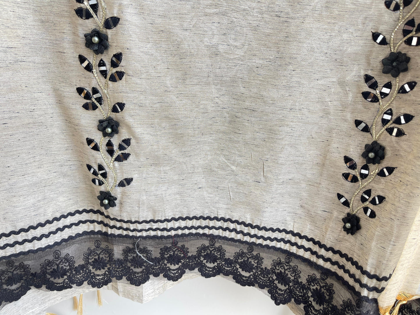 Self shimmer khadi silk unstitched ladies suit Rc17938